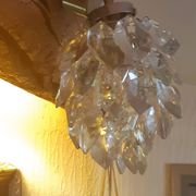 Lustre pampilles glycine / verre / cristal