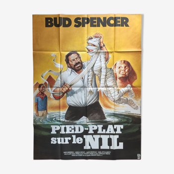 Affiche cinéma "Pied plat sur le Nil" Bud Spencer, Egypte 120x160cm