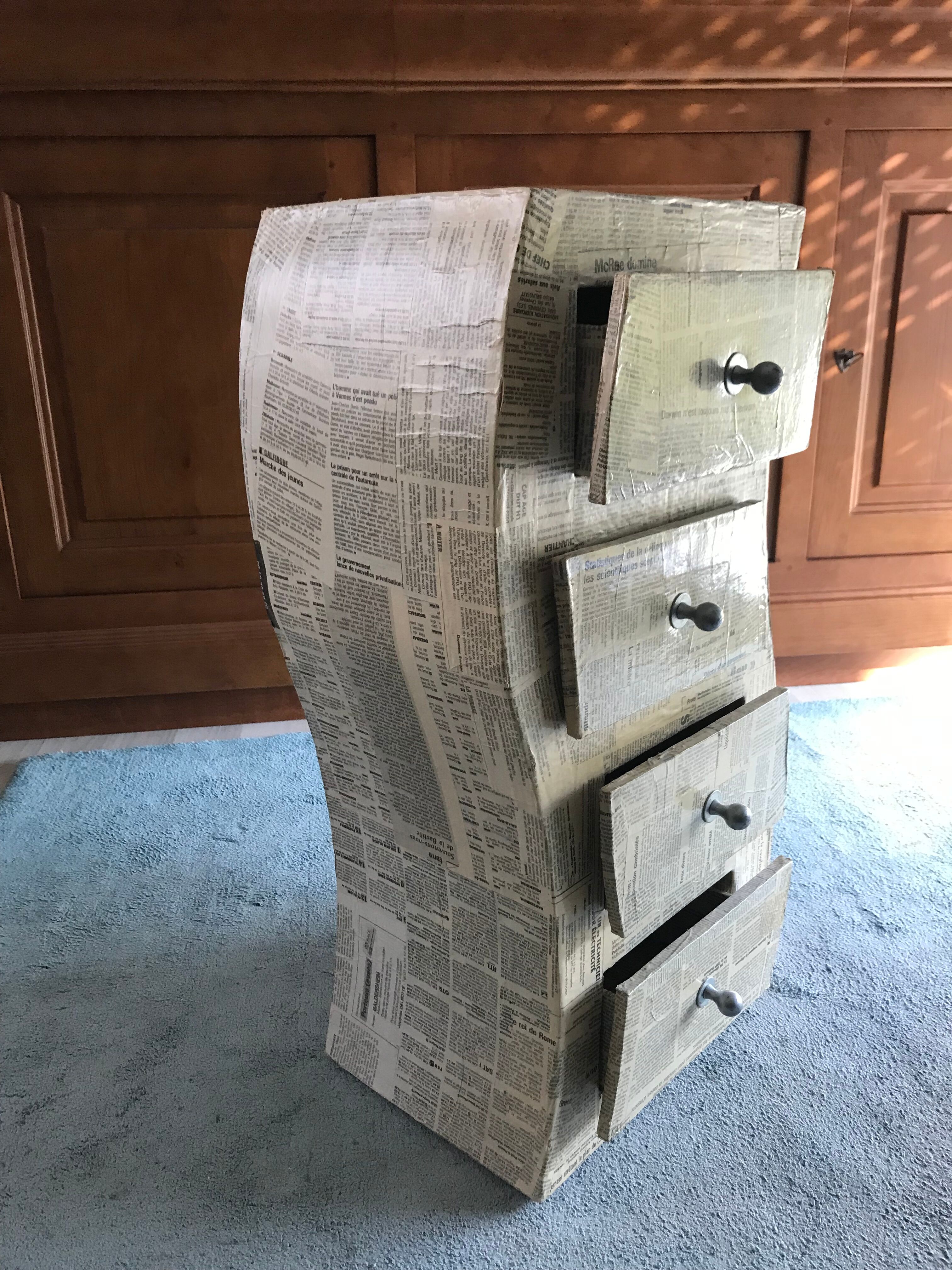Cardboard chest of drawers