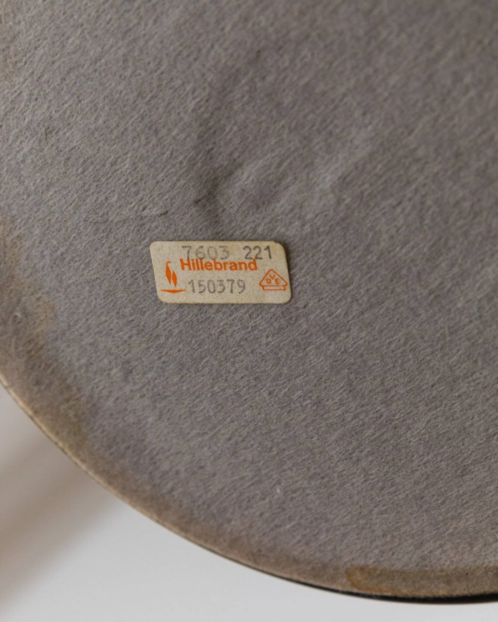 Noir Metal Table Lamp by Heinz Pfaender for Hillebrand - Chrome Base, Textured Shade, 1960s