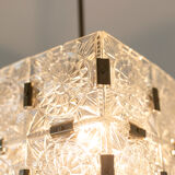 Pair of glass lanterns, Kamenicky Senov, 1970s