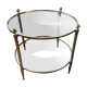 Brass and glass coffee table