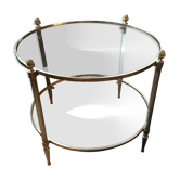 Brass and glass coffee table