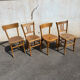 Set de 4 chaises bistrot dépareillées vintage 