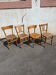 Set of 4 mismatched vintage bistro chairs