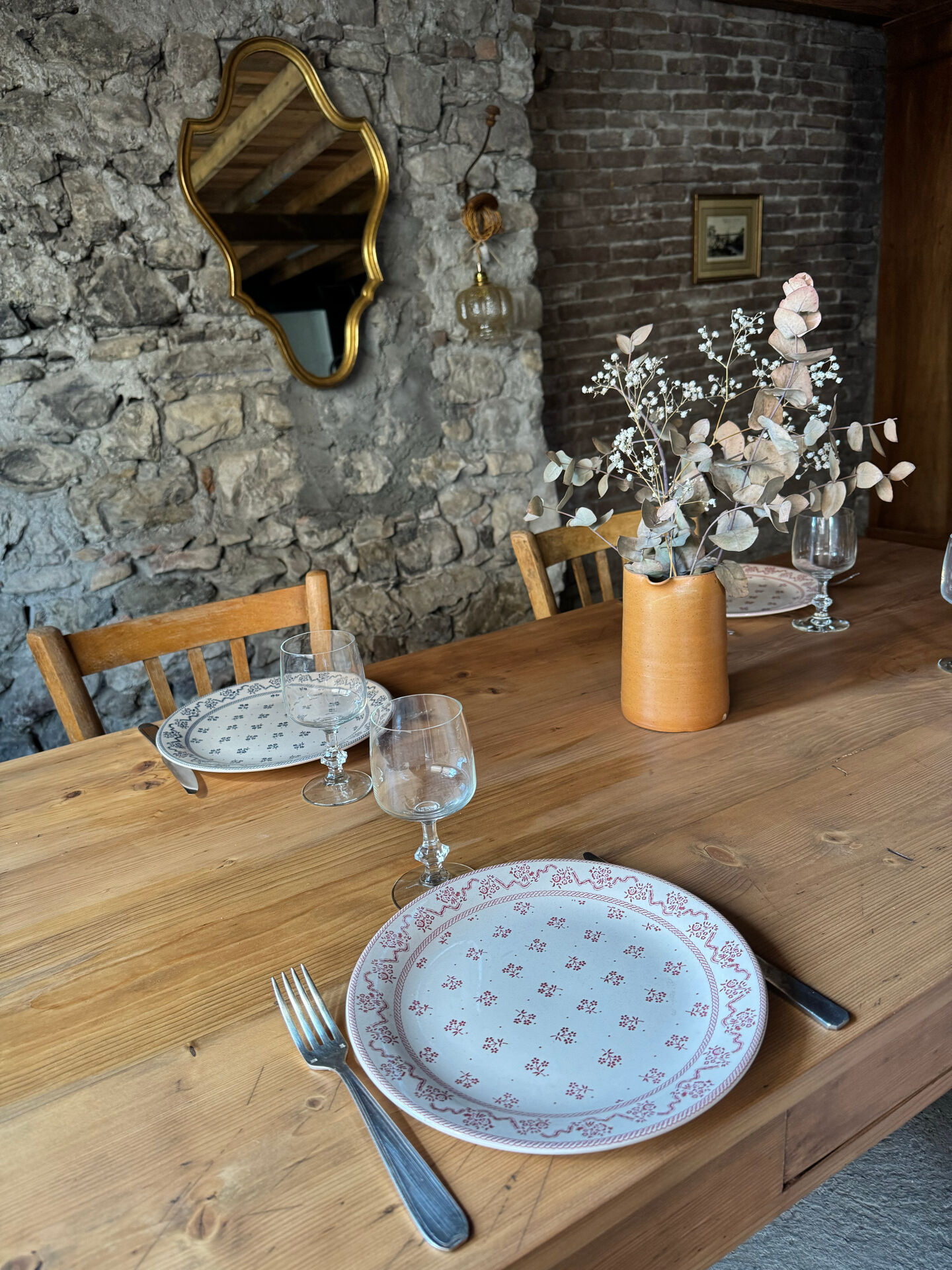 Old solid wood table