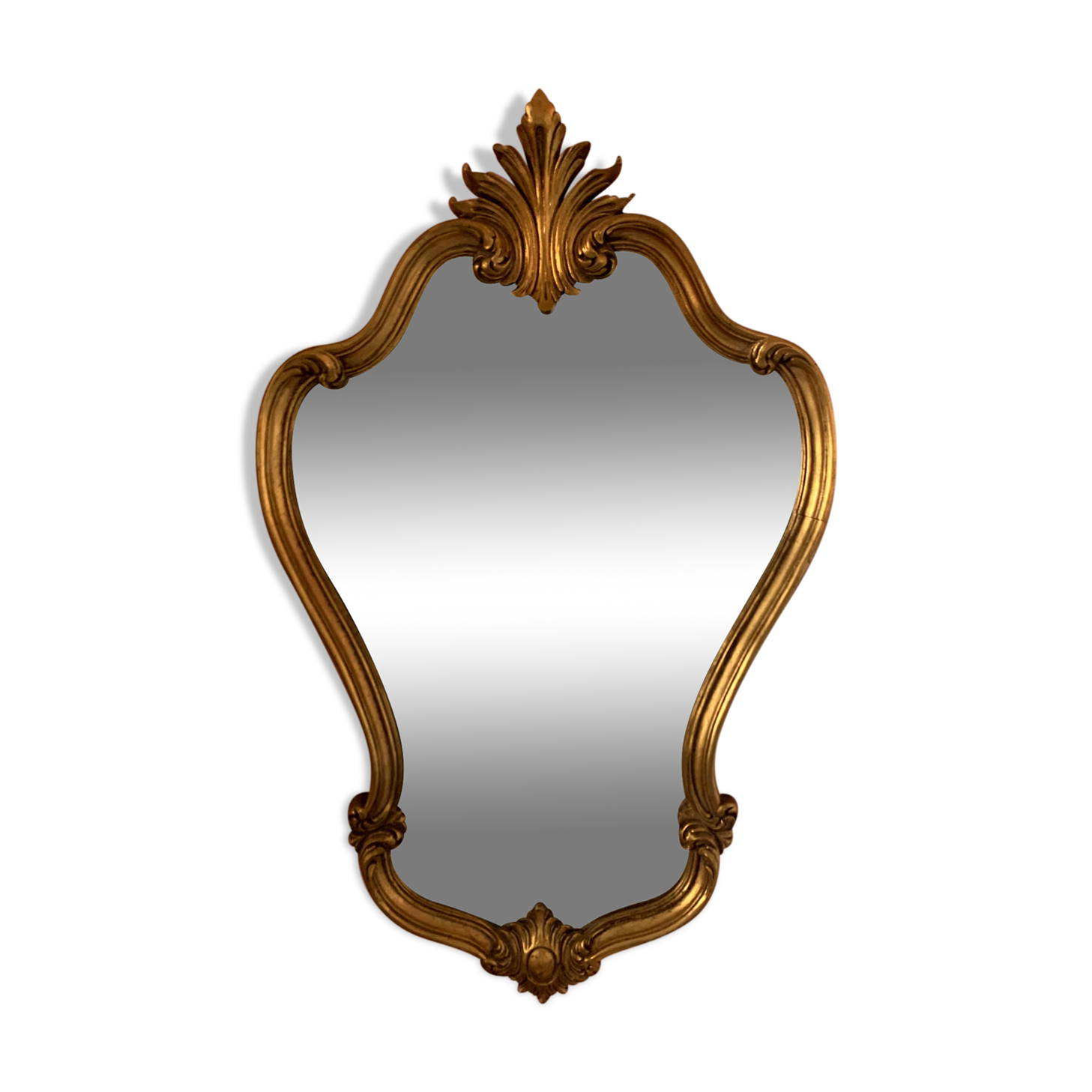 Old Italian mirror in gilded wood 44x70cm