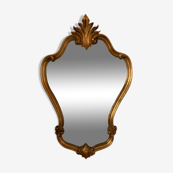 Old Italian mirror in gilded wood 44x70cm