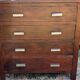 Commode Art Deco 4 Tiroirs Bois massif Rouge