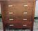 Art Deco Chest of Drawers 4 Drawers Solid Wood Red