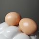 Vintage trompe-l’œil terrine with eggs in white earthenware, 1960s-1980s