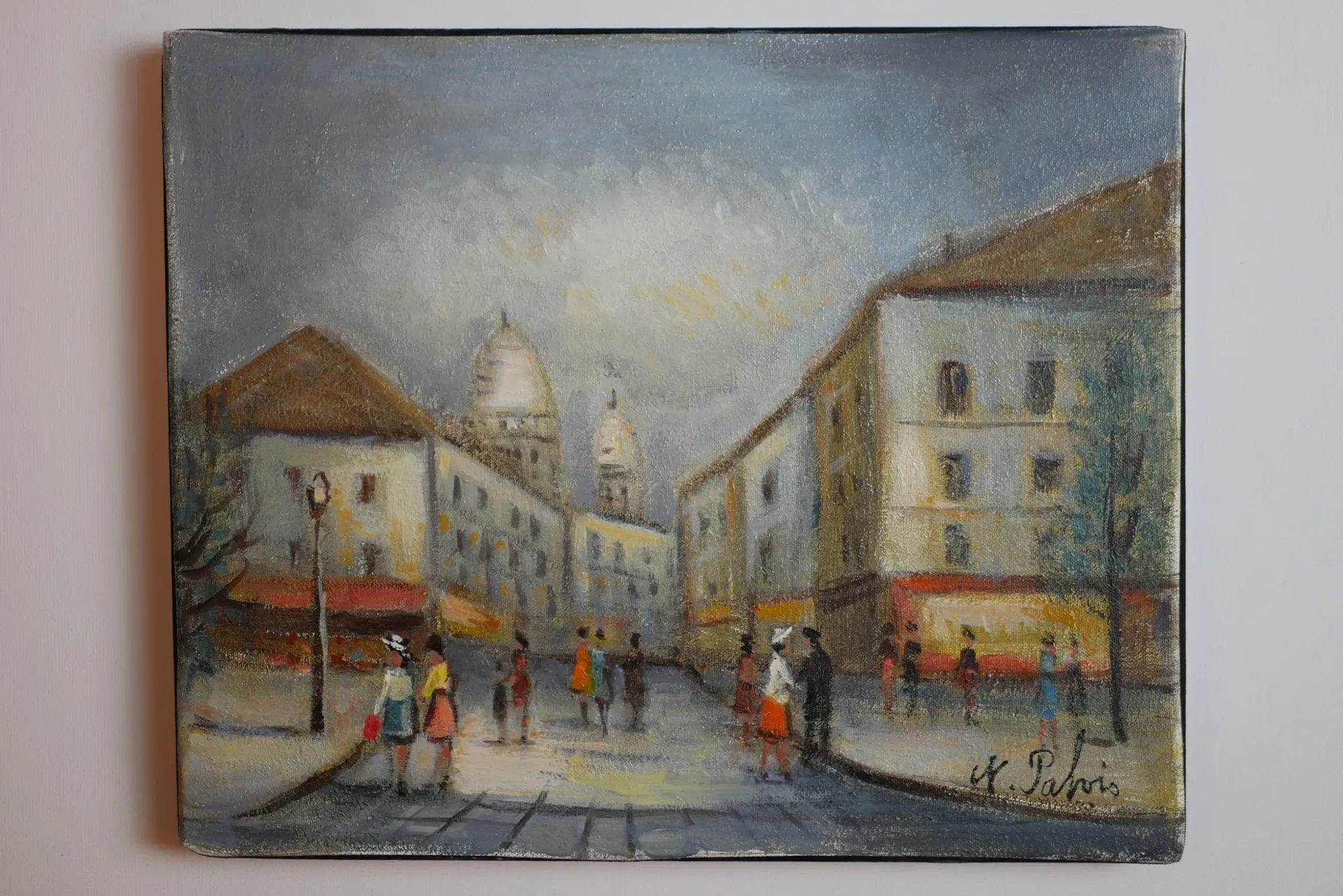 Michel Pabois - Montmartre before the storm - Oil on canvas signed.