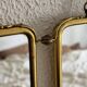 Vintage 1920s triptych barber mirror, gold with flowers, new and affordable - 28 x 60.