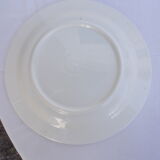 Ensemble 4 assiettes plates blanche et bleu