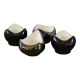 Lot of iridescent earthenware salerons