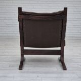 1970s, Norwegian design by Ingmar Relling, chair with stool model "Siesta".