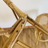 Pair of high rattan stools