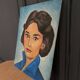 Portrait of a woman oil on hardboard 20th century