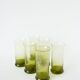 Service à orangeade en verre bullé de Biot, Long Drink, vert, 1960