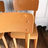 Set of 4 bistro chairs in painted wood