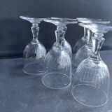 6 Baccarat wine glasses – Art Nouveau