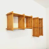 Pair of vintage pine wall shelves, from the 80s