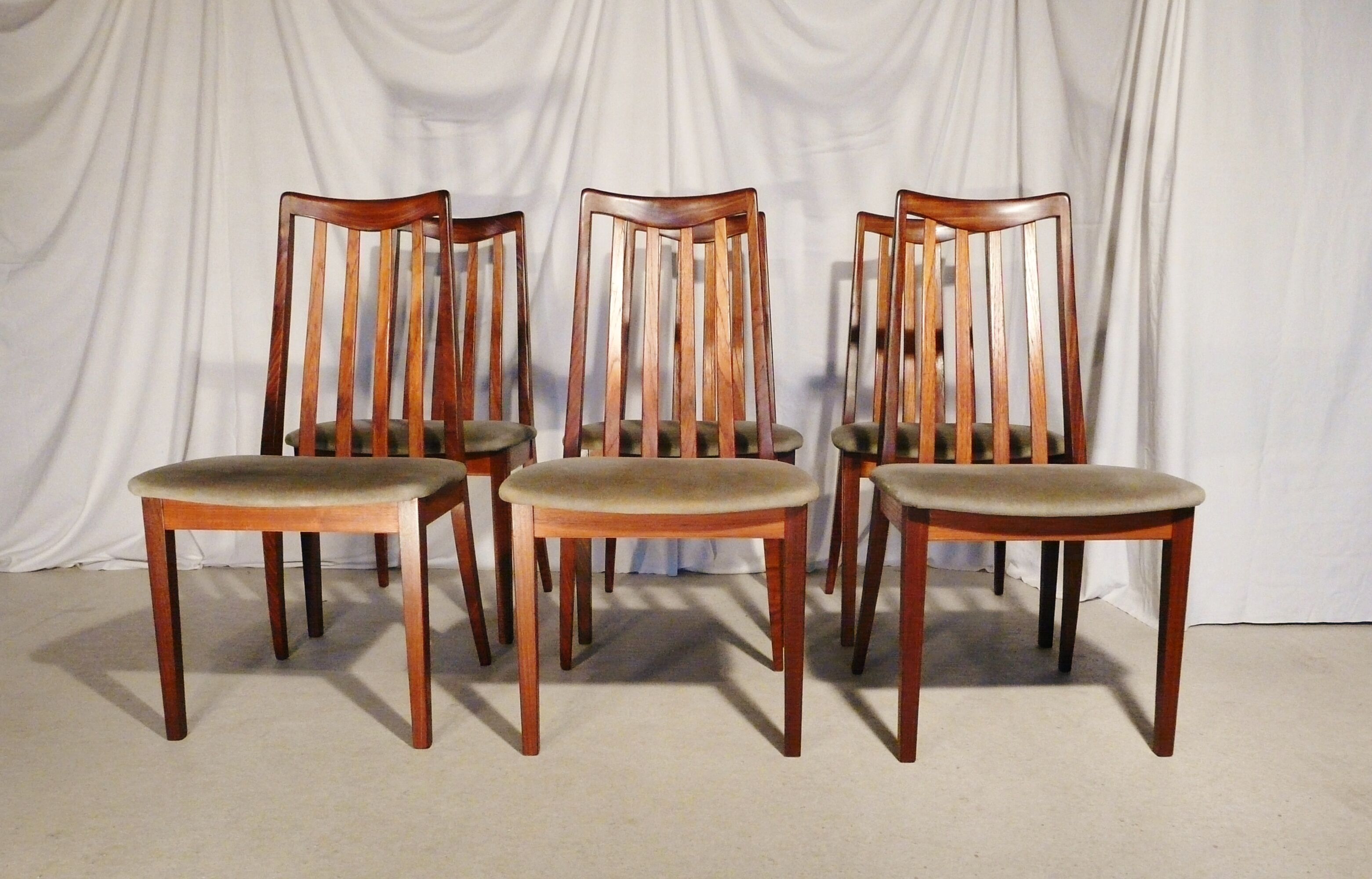 Six scandinavian g Plan teak chairs