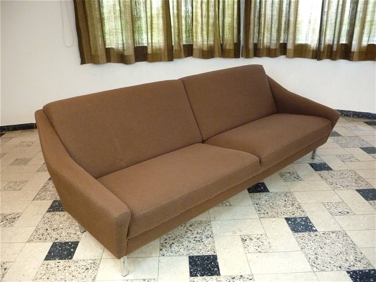 Modernist 4-seater sofa by Eddie Harlis for Hans Kaufeld, West-Germany 1958