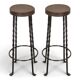 Pair of wrought iron stools