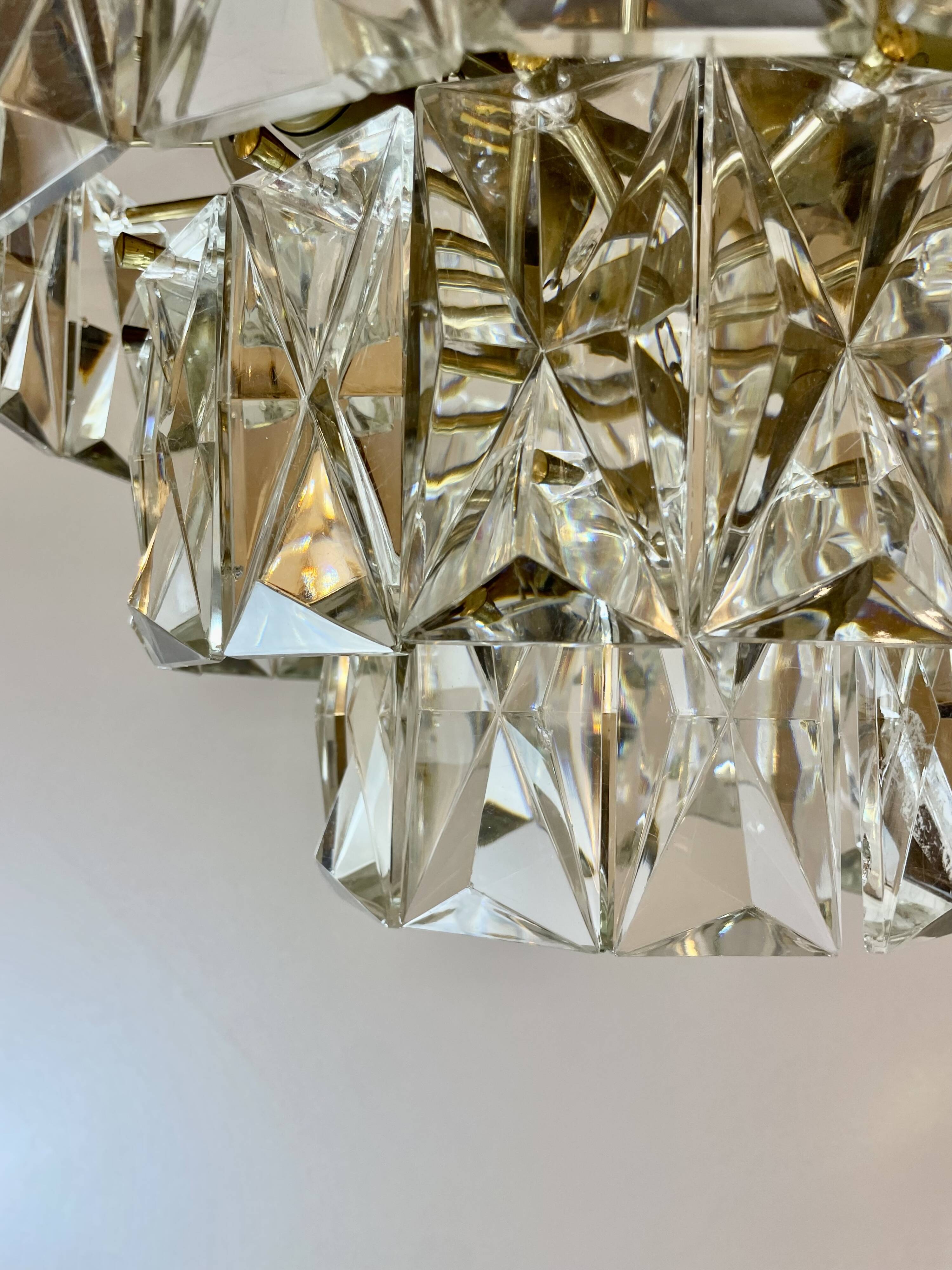Crystal Prism Chandelier by Kinkeldey, 1970s