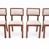 Art Deco dining set, table et 4 chairs, Poland, 1940s