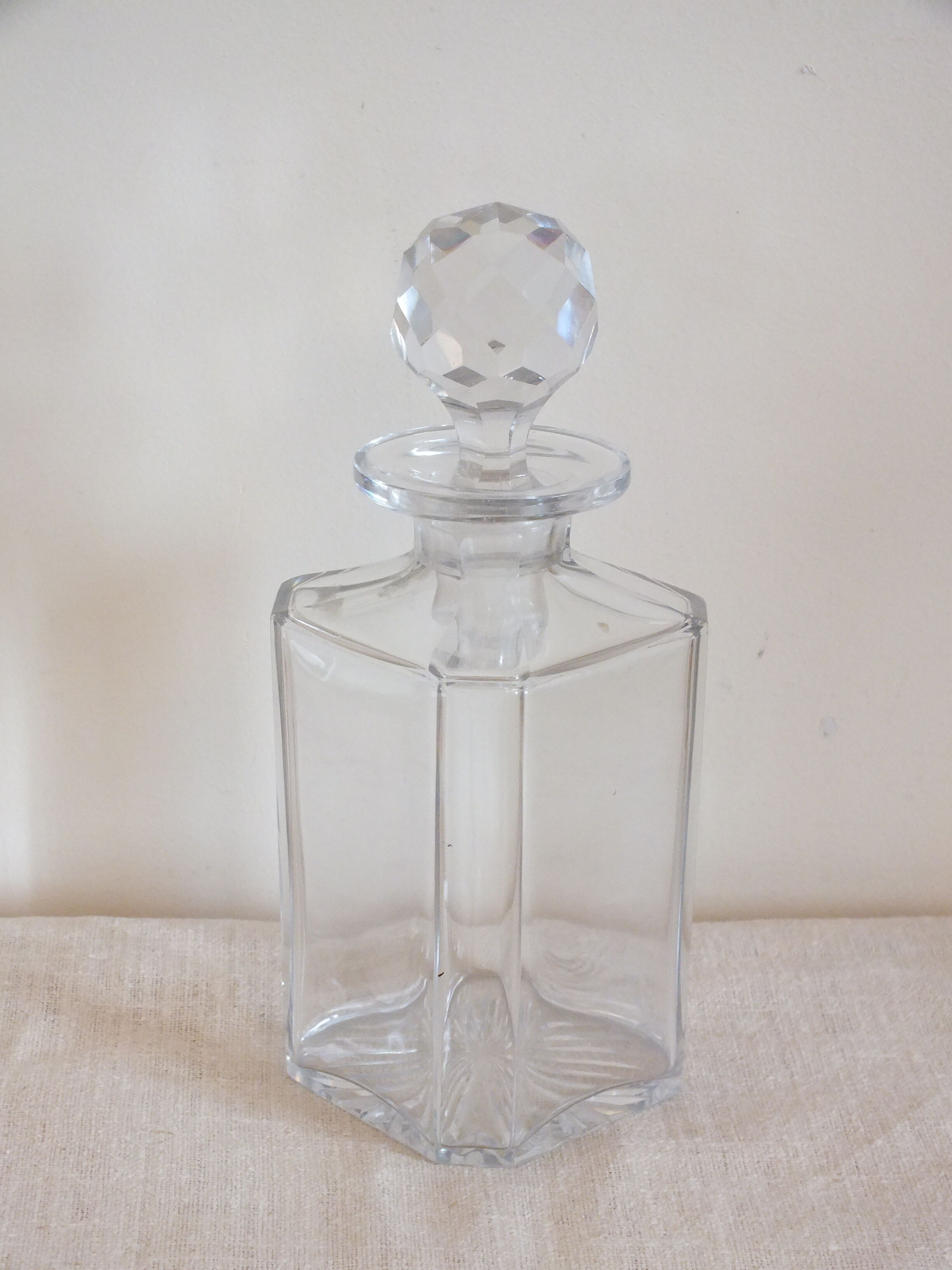 Cut crystal whisky decanter