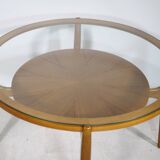 Mid-Century Coffee Table Walnut and Glass by Wilhelm Renz, 1960s