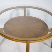 Mid-Century Coffee Table Walnut and Glass by Wilhelm Renz, 1960s