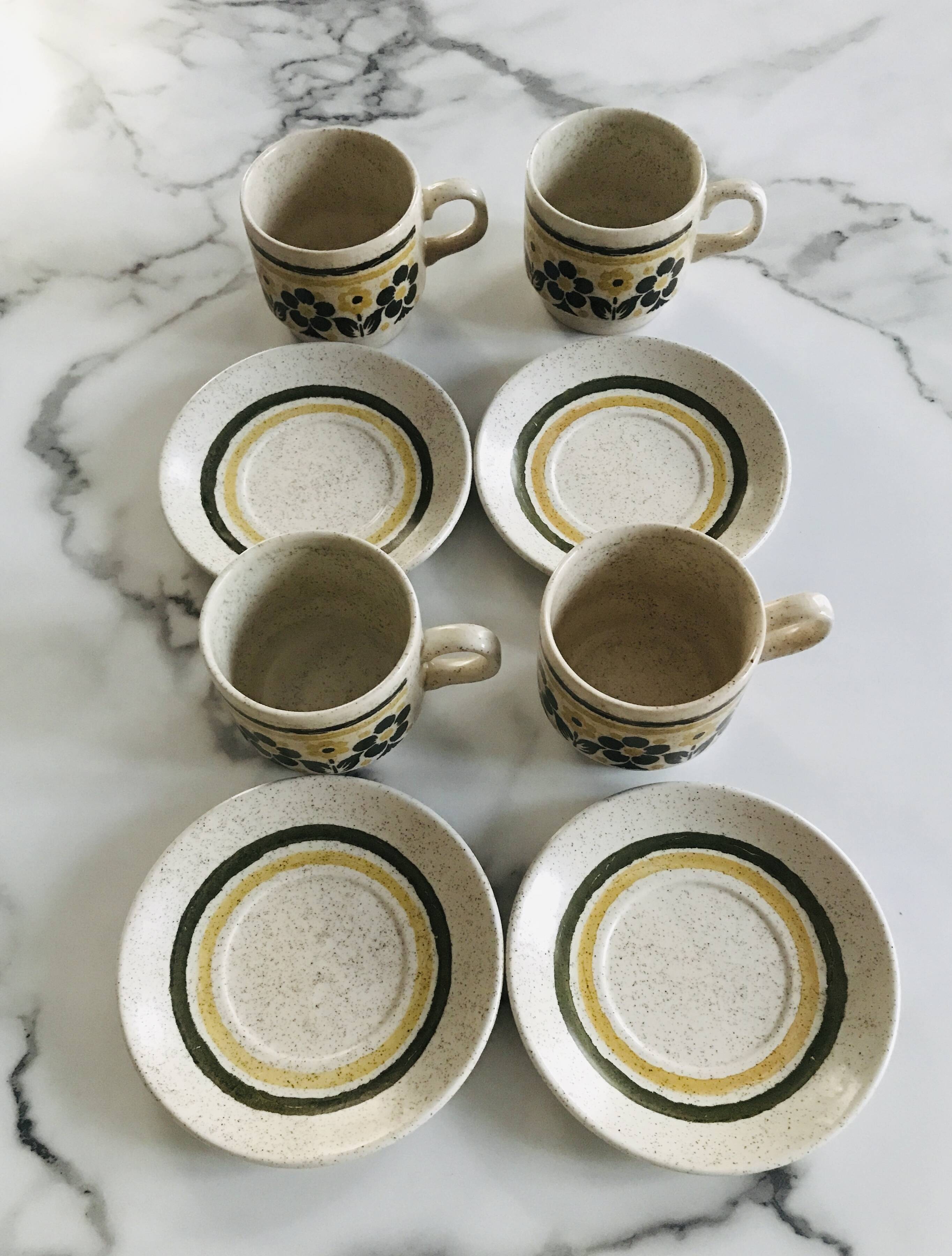 Tasses et sous tasses vintage Anglaises Biltons
