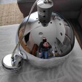 Magnificent vintage chrome pendant light