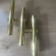 Tubular wall sconces in brass, Italian design from the 70s, attributed to