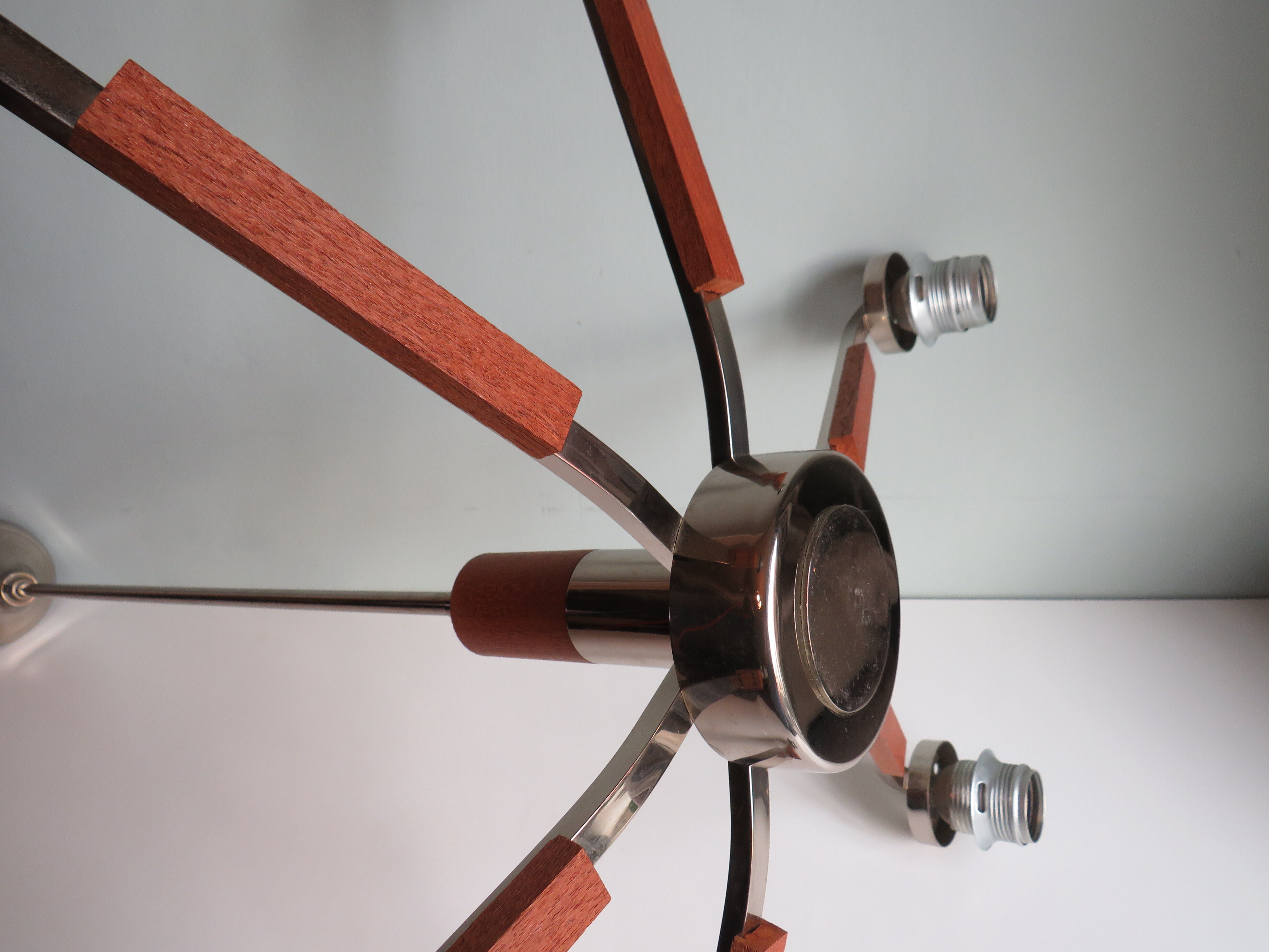 6-arm chandelier, Denmark 1960-1970