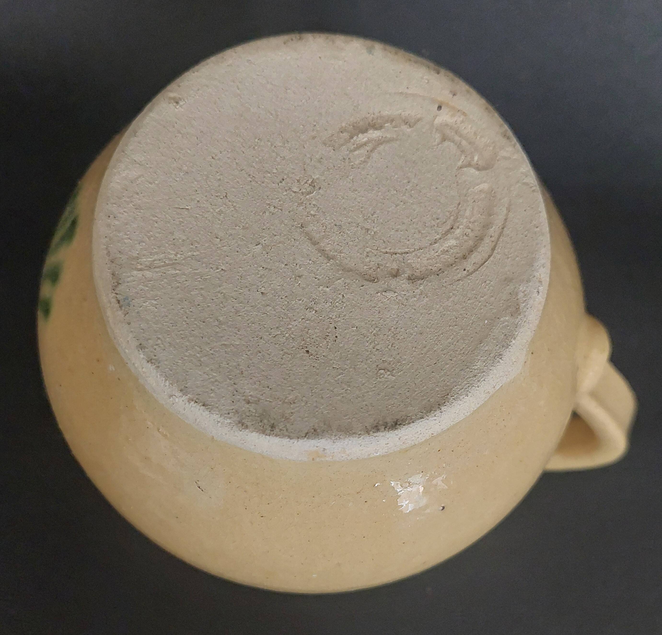 Alsatian glazed terracotta pitcher from Soufflenheim, early 20th century