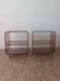 Pair of vintage smoked plexiglass bedside tables or accent furniture.