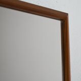 Vintage rectangular oak mirror