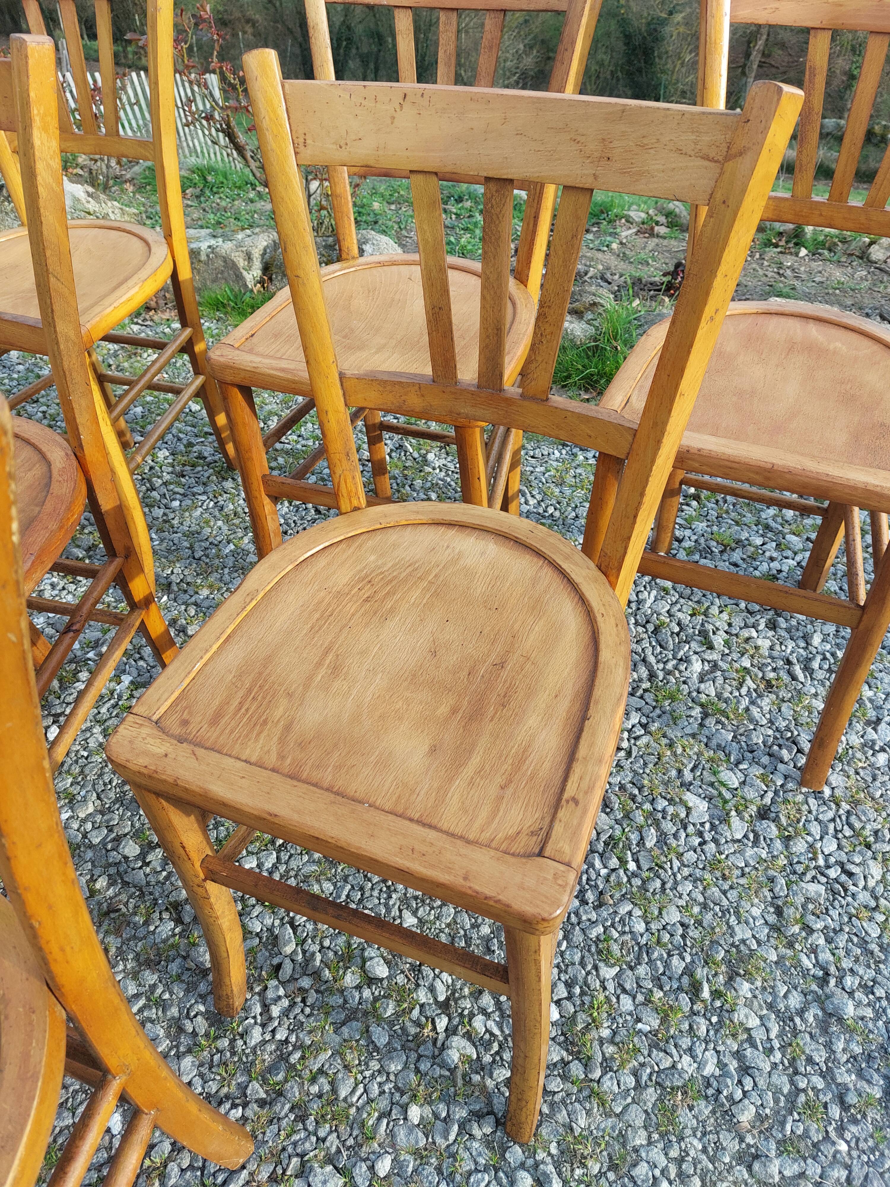 6 wooden bistro chairs, Luterma style