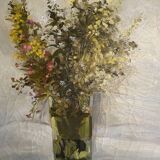 Tableau HST "Bouquet de fleurs" post impressionniste signé A. De Luca + cadre
