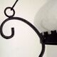French country lantern ceiling light blue floral finial opaque glass shade 4521