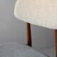 Pair of Scandinavian chairs in wood and fabric