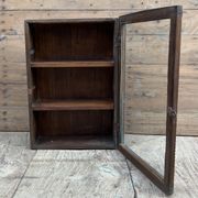 Art Deco wall display cabinet in Burmese teak