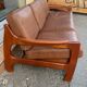 Scandinavian teak and leather sofa from the 70s
