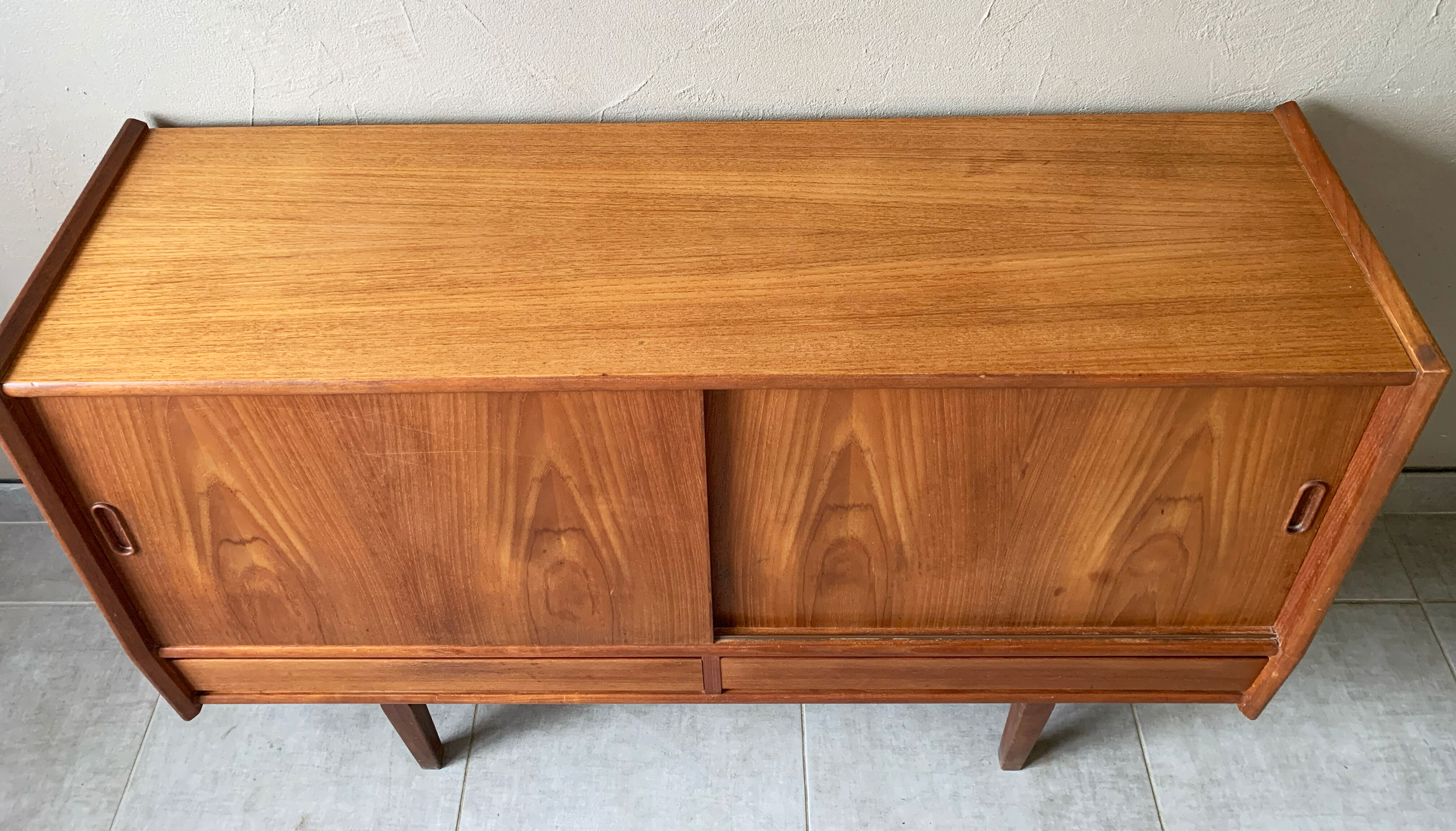 Danish vintage teak enfilade, 60s