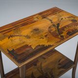 French Art Nouveau Marquetry Table by Emile Galle, 1900s