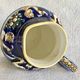 Old cream jug Gien Renaissance blue background 1938/1960